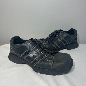 VTG Y2K Bed|Stu Shoes Oxfords Mens Lace Up Black Leather Grunge Academia 12